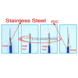 Armored Cable Fiber Patch Cord Pigtail Cable ST To ST UPC SM 9/125 Duplex 200M - Afbeelding 1 van 1