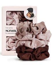 Kitsch The Satin Scrunchie, 5 scrunchies, Color - Cameo NIB