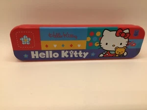 Sanrio 1997 Hello Kitty Metal Pencil Case with Tray Made in Japan - Picture 1 of 8