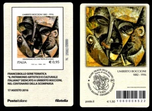Italia 2016 - Umberto Boccioni - tessera filatelica - Picture 1 of 1