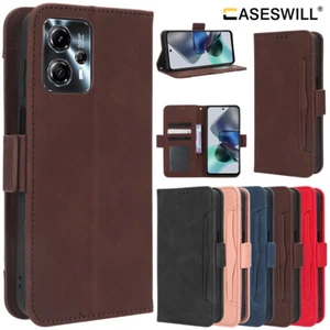 For Motorola Moto Edge 40 G53 G13 G14 G54 Leather Wallet Case + Screen Protector - Picture 1 of 28