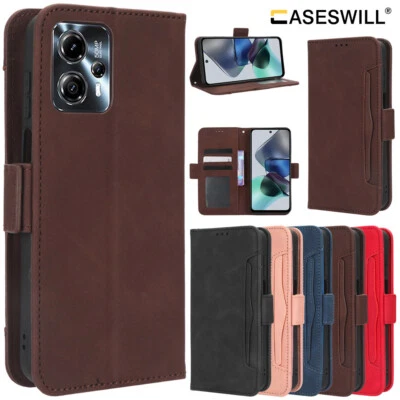 For Motorola Moto G Power 5G Retro Leather Wallet Flip Case + Screen Protector - Image 1 of 4