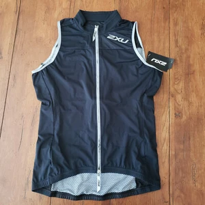 2XU Cycling Vest Womens Small Cycle Gilet Black Reflective S Windbreaker $159.99 - Picture 1 of 9