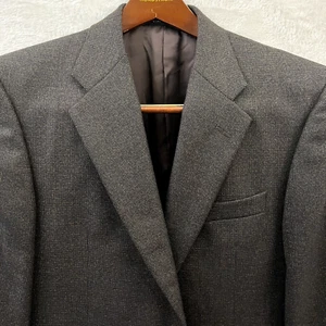 Hickey Freeman Mens Sport Coat 40R Brown Wool Cashmere 2 Button Suit Jacket - Picture 1 of 11