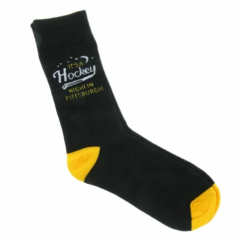 Pittsburgh Penguins Hockey Night Socks from the 2021 Charity Bag Cover