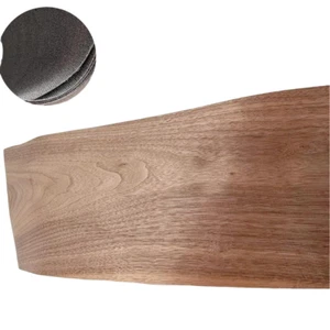0.8mm 98'' Pre-glued Black Walnut Wood Veneer Sheet For Audio Cabinet Renovation - Picture 1 of 6