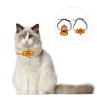  2 Pcs Halloween Cat Collar for Cats Puppy Dog Choke Tiny Pumpkin