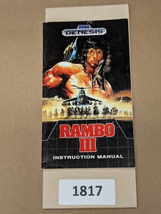 RAMBO III- Sega Genesis - Manual Only **NO GAME! - Picture 1 of 1