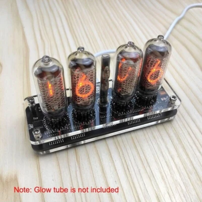IN-8 4-Digit Nixie Tube Desktop Clock Advance w/ LED Backlight Remote Control US - Image 1 of 4