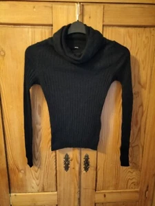 WHiiTE Clothing 100% Kaschmir dunkelgrau Langarm Wasserfallausschnitt Pullover, Gr. M - Bild 1 von 3