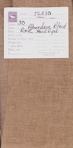 Cross Stitch Linen Fabric 30 Ct Aberdene Blend Hand Dyed 12x10"  R&R Productions - Picture 1 of 2