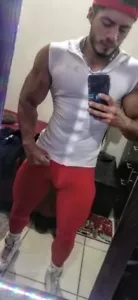 Men's Under Armour Shiny Red Thin Spandex Tights Compression Pants 3XL - Picture 1 of 3