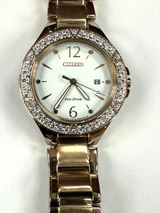 Reloj Citizen FE1163-56A Eco-Drive Tono Oro Rosa Swarovski Damas GARANTÍA - Imagen 1 de 13