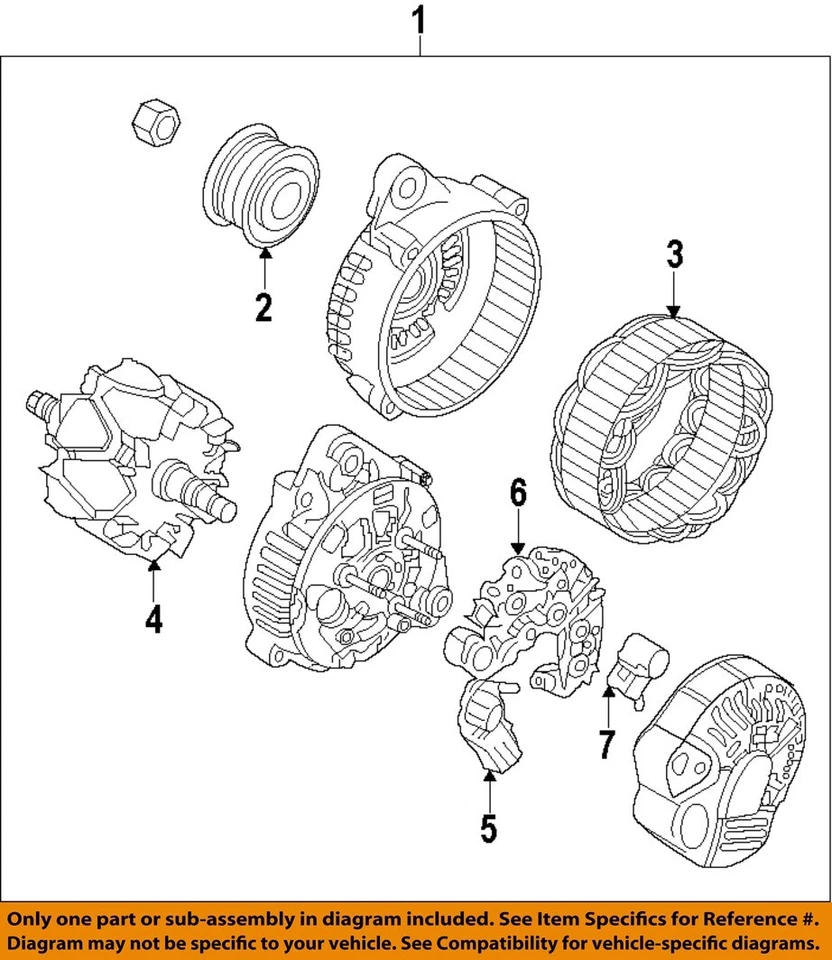 Alternador eléctrico HYUNDAI OEM 06-12 Azera 373003C125 Foto 1 de 1