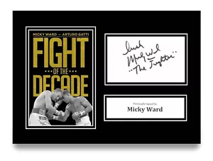 Foto autógrafa firmada por Mickey Ward A4 boxeo FIB exhibición de regalo ligera + certificado de autenticidad - Imagen 1 de 5