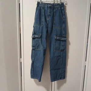 Jeans WAX JEAN para mujer S cargo cintura alta patinador denim suelto holgado azul - Imagen 1 de 16