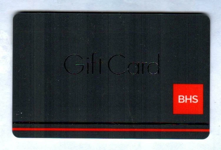 BHS ( UK ) Silver & Red on Black 2011 Gift Card ( $0 )  - Image 1 of 1