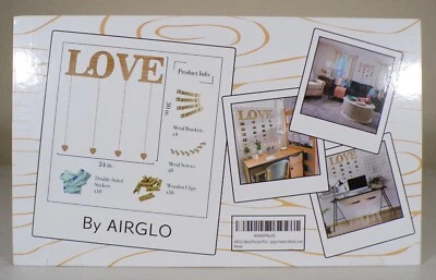 LOVE Madera Cuadro Collage Clip Colgante Exhibición Momentos Colgantes Oficina Dormitorio Foto 1 de 3