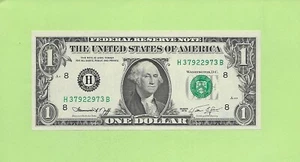 1974 ..UNCIRC $1 H 3792 2973 B .... RADAR READS SAME FORWARD/BACK - Picture 1 of 2