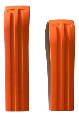 Pulseira de relógio de borracha laranja original Tissot Racing Touch T002520A com pinos - Imagem 1 de 4