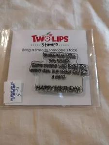 Zwei-Lippen Stempel transparent Ratet mal, wer euch heute liebt?....Happy Birthday - Bild 1 von 2