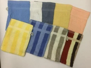 12 PIECE NEW TERRY 12 BATH MITT WASHLAPPEN WASHCLOTH EUROPEAN STYLE WASCHLAPPEN - Picture 1 of 24