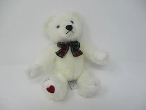 Vintage Polar Bear Make A Wish White Jointed Polar Teddy Bear 9" Plush - Picture 1 of 7