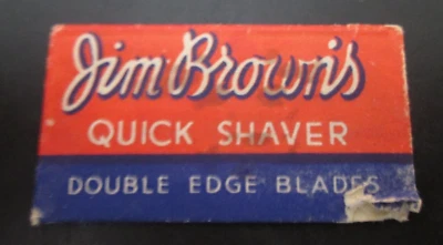 DE COLECCIÓN/RARA HOJA DE AFEITAR RÁPIDA JIM BROWN'S Foto 1 de 2