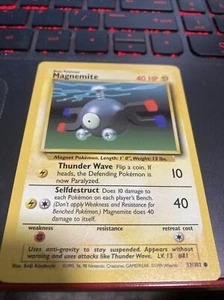 Magnemite Base Set 53/102 Pokemon Card Unlimited TCG WOTC - Picture 1 of 2