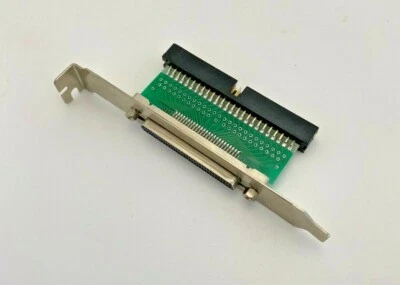 High Density 68 Female to 50-pin Male Adapter, on Right Angle PC Bracket - Image 1 of 4