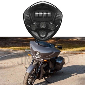 Faro LED negro para motocicleta para Victory Cross Country Magnum Hammer Vegas - Imagen 1 de 12