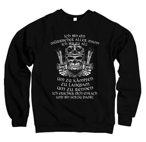 Herren Pullover Sweater Mürrischer alter Mann Hard Core Spruch AM9720SW - Bild 1 von 1