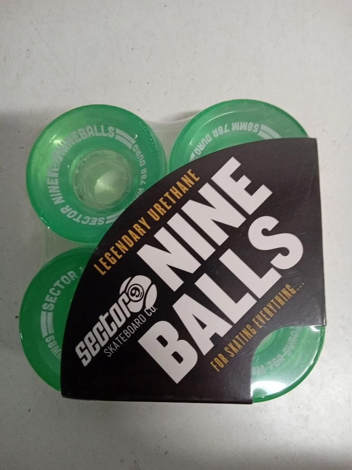 Sector 9 Legendary Uretano 58mm 78A Durómetro Luz Verde Nueve Bolas Ruedas 4 #j3 Foto 1 de 3