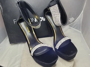 Fashion Nova Rhinestone 9 Heels New - Picture 1 of 7