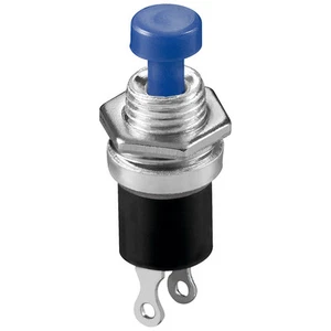 10 x Miniatur Drucktaster 1-polig 2 Kontakte Schließer 250 V 0,5 A Blau 4908 - Bild 1 von 2