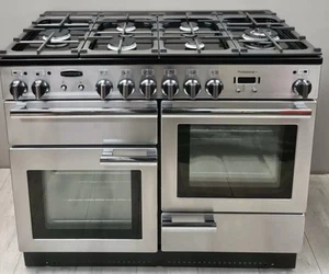 RANGEMASTER Professional 110 DUAL FUEL RANGE COOKER IN STAINLESS STEEL & CHROME - Picture 1 of 3