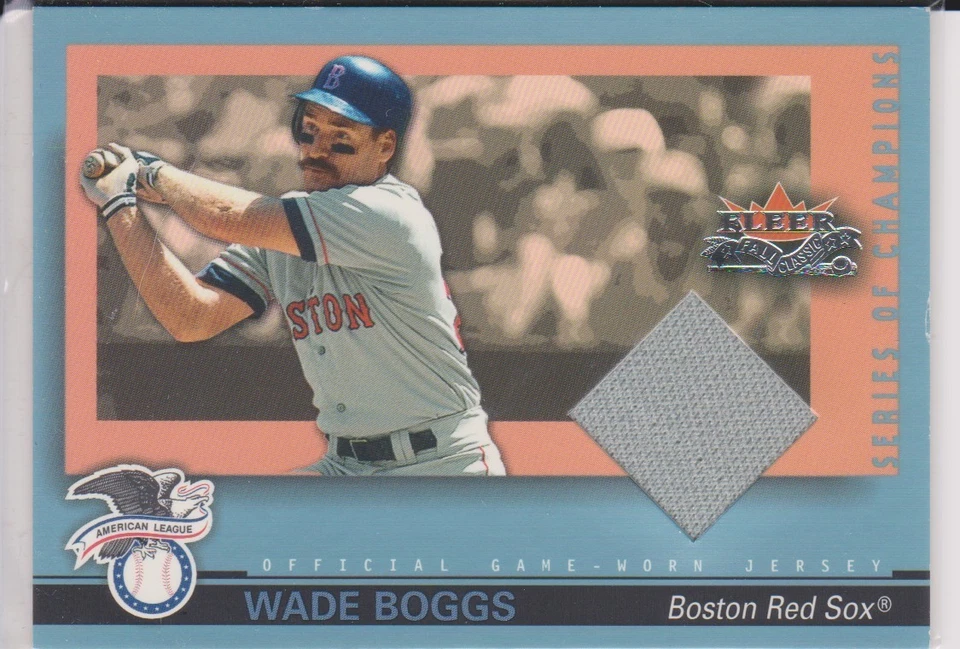 02 FLEER FALL CLASSICS *WADE BOGGS GW JERSEY (HOF) - Image 1 of 1