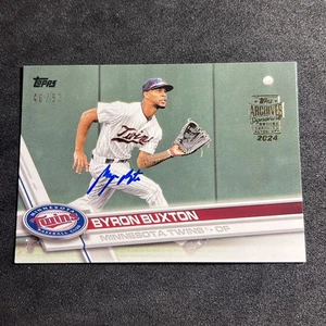 Byron Buxton Auto 40/52 2017 Serie 1 Buyback 2024 Topps Archives Signature 227 - Imagen 1 de 2