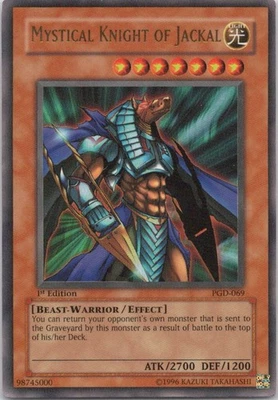 1996 TCG 1ST EDITION MYSTICAL KNIGHT OF JACKAL HOLO RARE #PGD-069 - Image 1 of 2