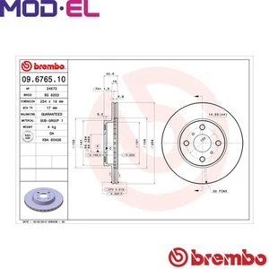 2x BRAKE DISC 09.6765.10 FOR TOYOTA PASEO/Convertible 5E-FE 1.5L 4cyl - Picture 1 of 7