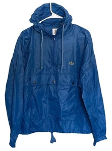 Chaqueta cortavientos Izod Lacoste pequeña azul de nailon cortavientos con capucha vintage - Imagen 1 de 5