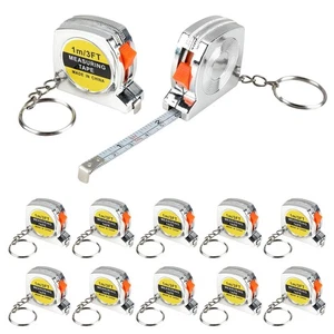 12 Pack 3ft Mini Tape Measure Keychain, Sliver Portable Retractable Small Tap... - Picture 1 of 8