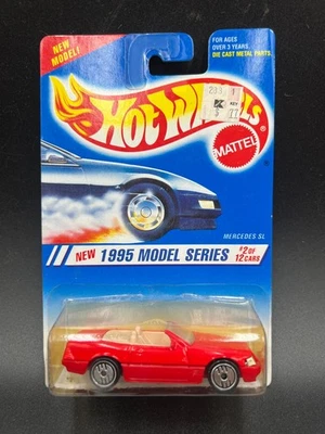Hot Wheels Mercedes SL Red Ultra Hots 1995 New Models 2/12 #342 MIP - Image 1 of 3