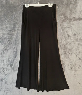 Pantalones Joseph Ribkoff Flare LDS para mujer 6 bolsillos negros drapeados carrera mínima Foto 1 de 4