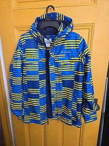 Columbia Rain Jacket/Windbreaker Kids Large Omnitech Waterproof Double Zip NICE - Picture 1 of 8