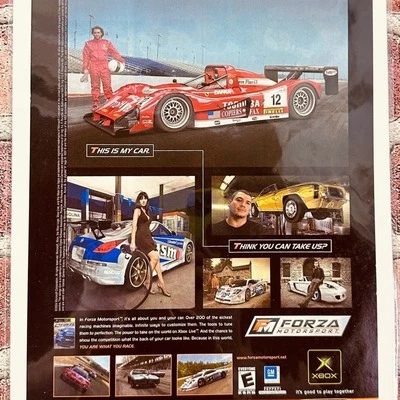 Videojuego de carreras Forza Motorsport 2005 - Mini póster anuncio impreso original de colección Foto 1 de 4