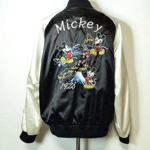Mickey Mouse Disney Sukajan XL Japan Map Souvenir Jacket Embroidered Rare - Picture 1 of 10