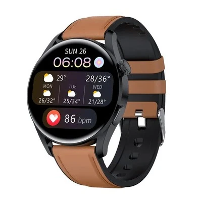 T33S Brown smart watch Bluetooth call heart rate blood pressure Monitor  - Image 1 of 4