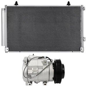 Aluminum AC Condenser + AC Compressor Cooling Kit For 01-07 Toyota Highlander - Picture 1 of 10