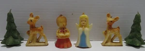 VTG 1960'S/70'S CURLEY NOVELTY CO CHRISTMAS CANDLES SET OF 6 - Bild 1 von 12
